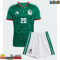 Camisa de Futebol México Henry Martin #20 Equipamento Principal Infantil Mundo 2026 Manga Curta (+ Calças curtas)